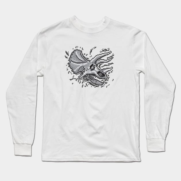 Pixkull - Triceratops Long Sleeve T-Shirt by TeeBC